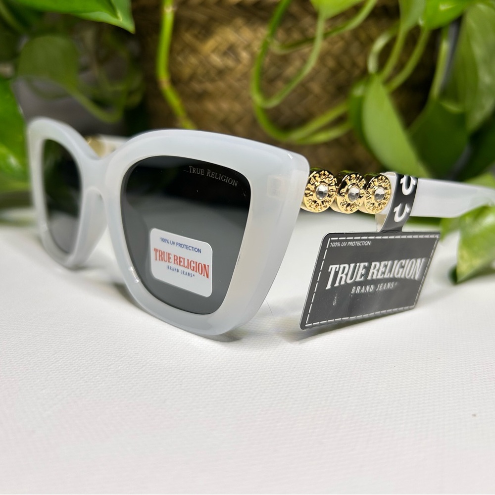 True Religion White and Gold Women's Glasses